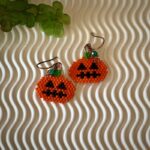 Pumpkin Brick Stitch Earrings<br> Kit Included